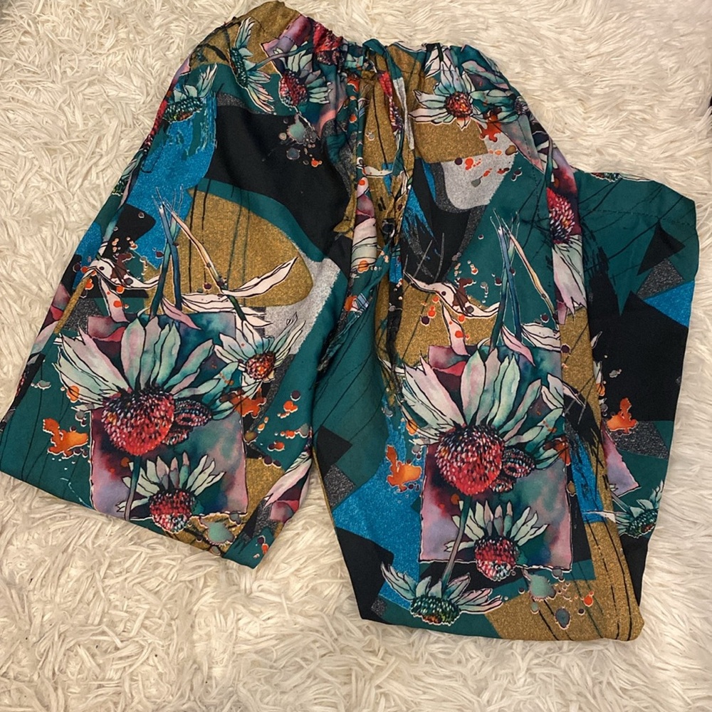 Custom African- flower print pants